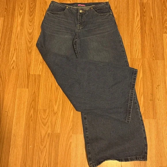 Edikted Blue Denim Jeans Y2K - Picture 4 of 9